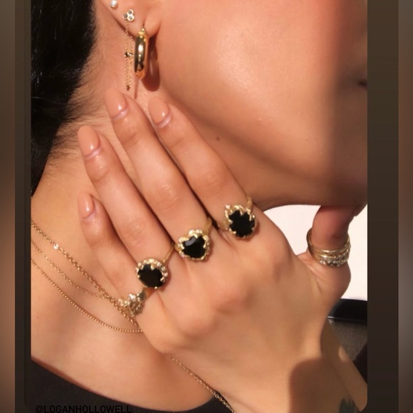 LOGAN HOLLOWELL ONE OF A KIND QUEEN RING ONYX HEART - Picture 3 of 13